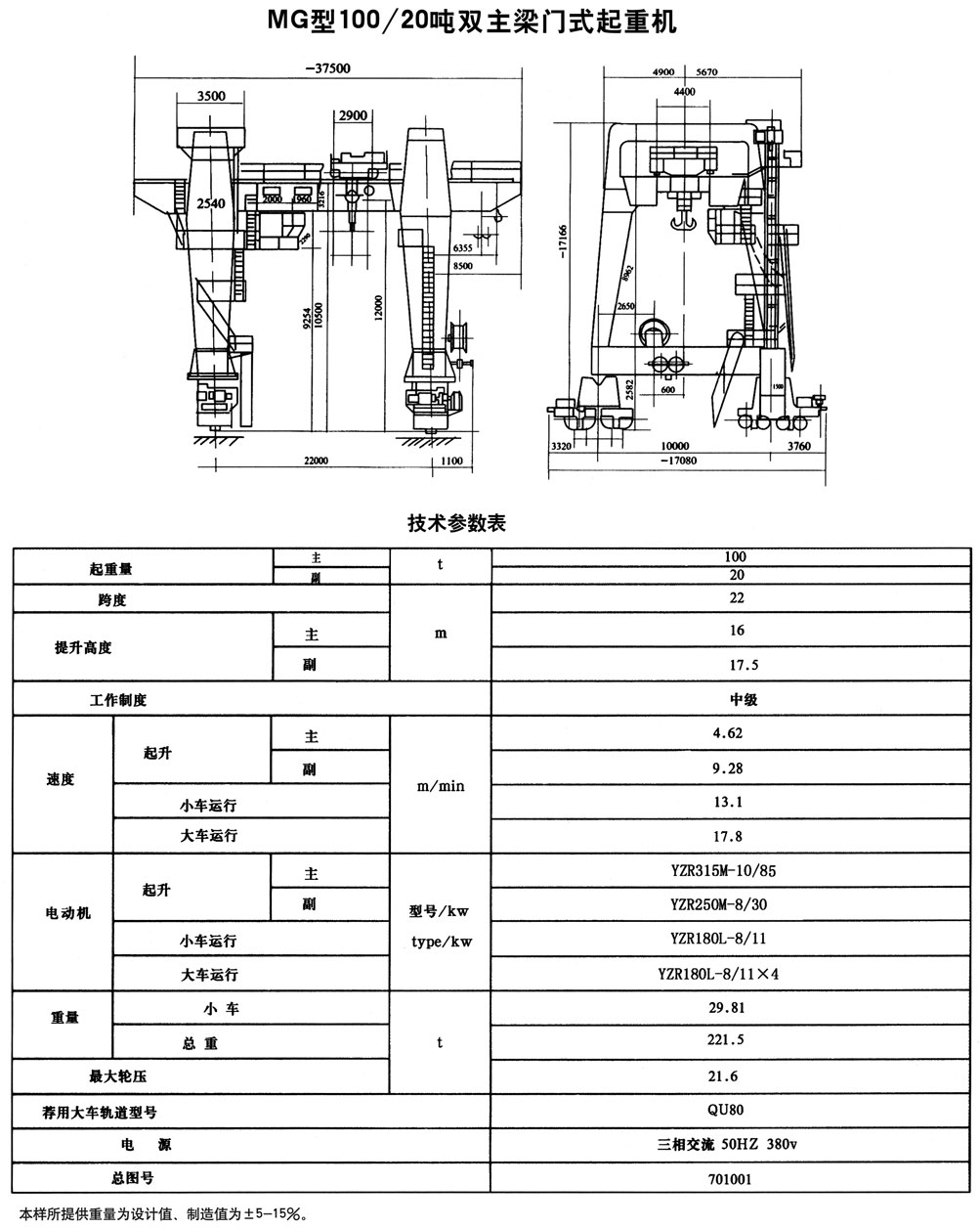 MG型通用門式起重機(jī)